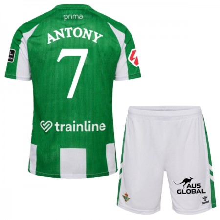 Real Betis Antony 7 Matchtröjor Barn Hemma Fotbollströja 2025-26